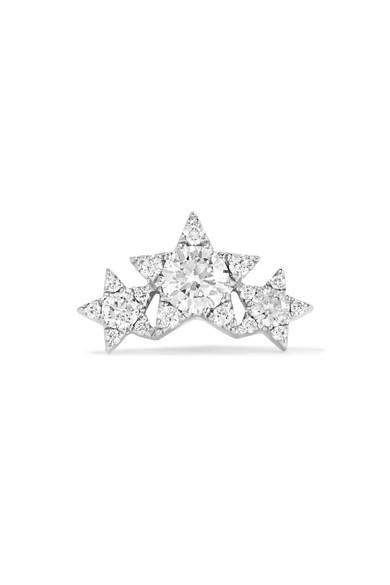 Maria Tash Star Garland Karat White Gold Diamond Earring White