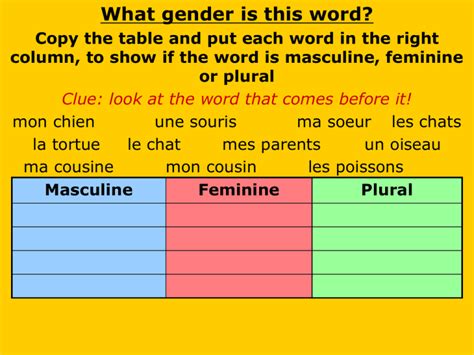 French Adjective Powerpoint