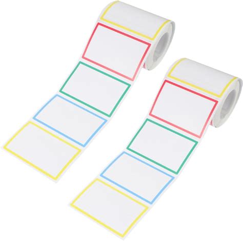 2 Rolls Stickers Colored Labels Sticker Paper Matte Cartoon Stickers ...