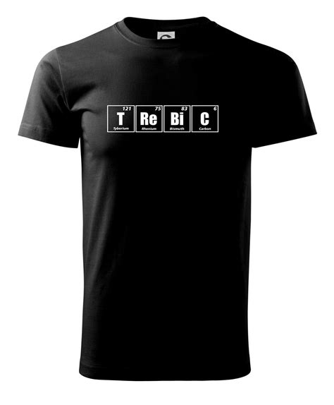 Periodická tabulka Třebíč Triko 5XL extra velké MyShirt cz