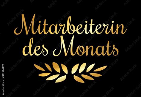 Mitarbeiterin Des Monats Gold Stock Illustration Adobe Stock