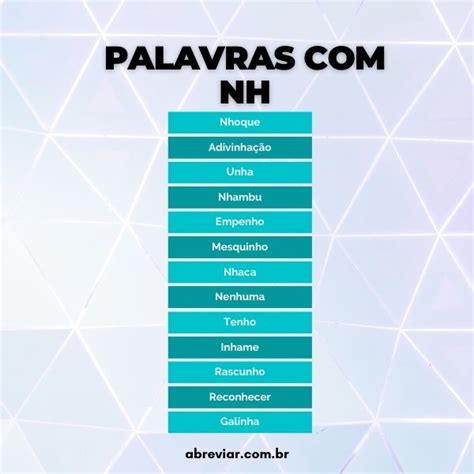 Palavras Que Tenham Nh