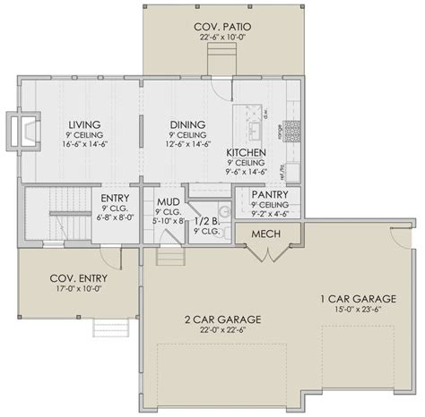 House Plan 6422 00017 Modern Farmhouse Plan 2 449 Square Feet 3 Bedrooms 2 5 Bathrooms