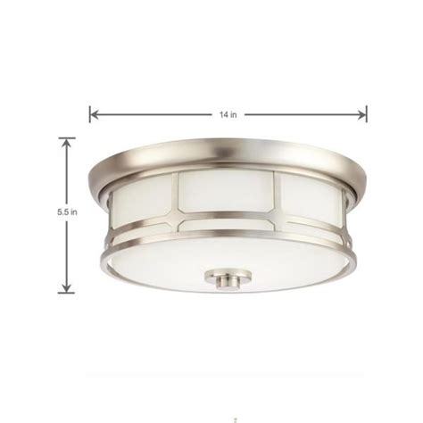 14 Brushed Nickel LED Flush Mount Ceiling Light 1 Licensed