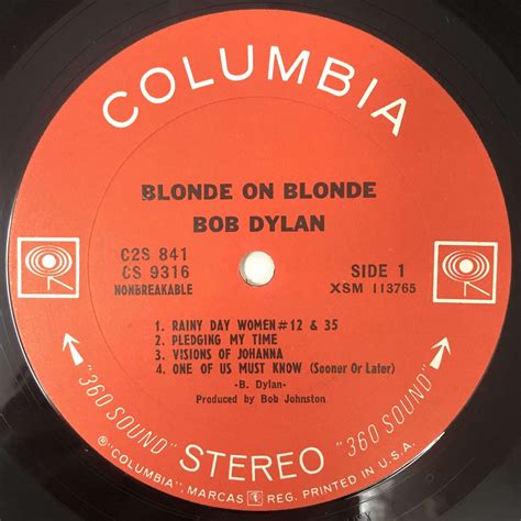 Bob Dylan 1966 Stereo 1st Press Blonde On Blonde LP Near Mint