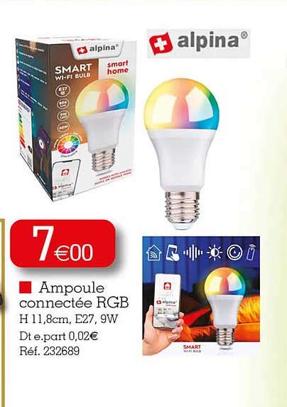 Promo Ampoule Connect E Rgb Alpina Chez Kandy Icatalogue Fr