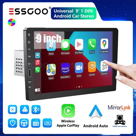 ESSGOO Universal Android Car Stereo Player Head Unit 1 Din 9 Inch