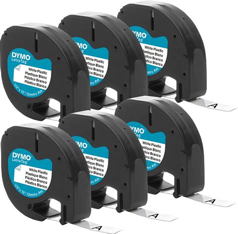 Amazon Dymo Authentic Lt Plastic Labels Mm X M Roll Black