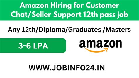 Amazon Hiring For Customer Chat Seller Support 12th Pass Job Work