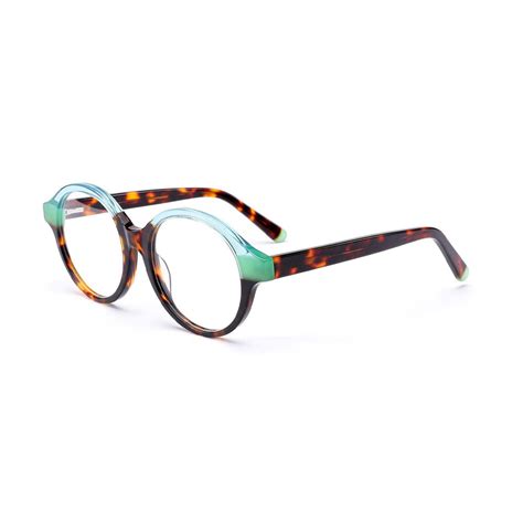 China Gd Stylish Beautiful Round Acetate Lamination Optical Frames Women Acetate Eyeglasses