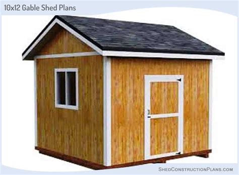 10×12 Gable Roof Shed Plans Blueprints