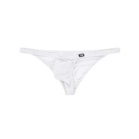 String Transparent Homme Slip Mesh Erotique Lingerie Taille Basse Élastique Puch Poche