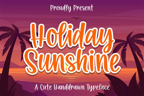 Holiday Sunshine Font By Situjuh Creative Fabrica