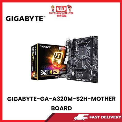 GIGABYTE-GA-A320M-S2H-MOTHERBOARD (L) | Shopee Malaysia