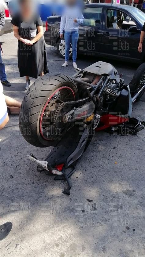 Motociclista queda herido en accidente sobre la Av Lázaro Cárdenas