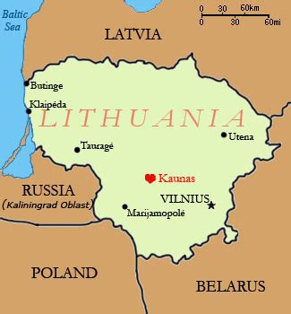 Kaunas Map - Lithuania