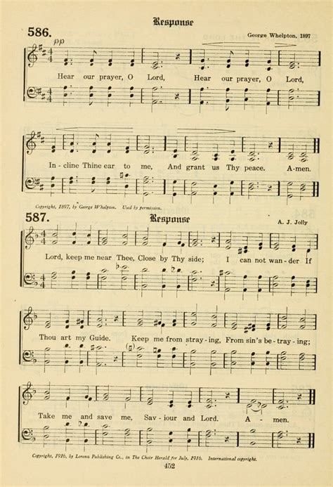 The Evangelical Hymnal 586 Hear Our Prayer O Lord