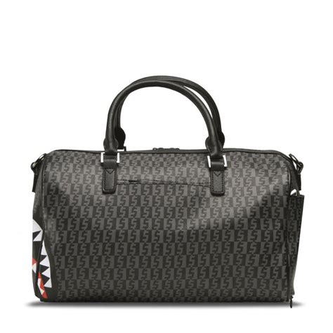 Borsa Sprayground Money Check Grey Mini Duffle D Nsz Grigio