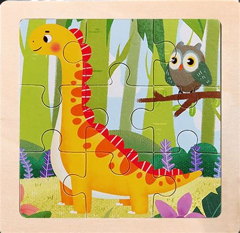 Houten Puzzel T Rex Delig X Cm Montessori Bol