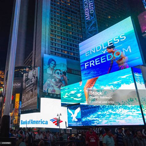 Times Square Billboards Stock Photo - Download Image Now - Activity, Advertisement, Avenue - iStock