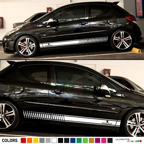 Decal Sticker Stripe Kit For Peugeot Rc Cc Wing Lip Xenon Light