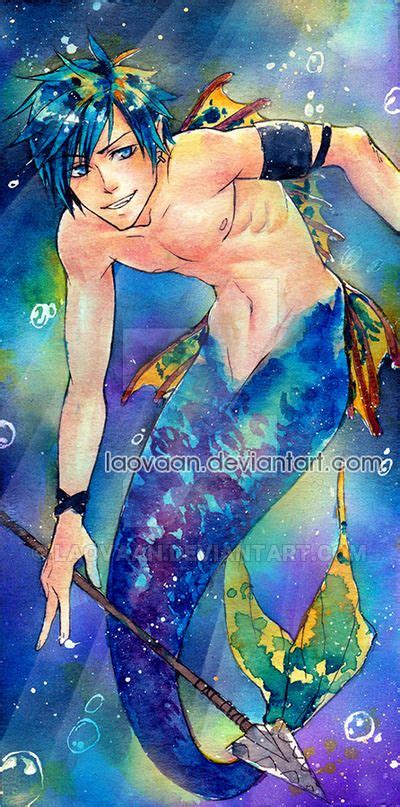 Merman In Watercolor On Deviantart I