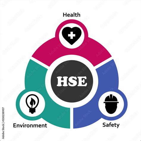 Hse Acronym Health Safety Environment With Icons In An Infographic Template Stock Vector