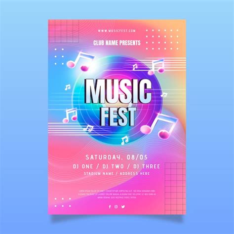 Free Vector Gradient Event Poster Template