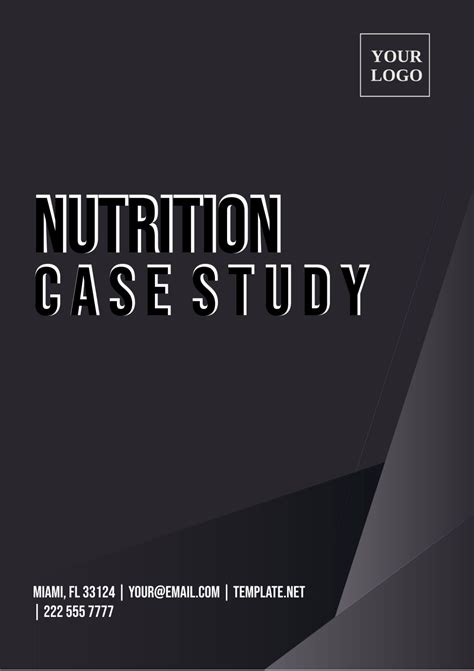 Free Nutrition Case Study Template to Edit Online