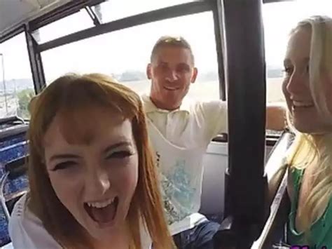 Anna And Lola Ride On A Bus And There Filmed Their Nasty Threesome Sex Video
