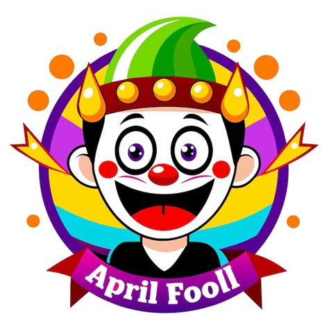 Premium Vector | April fool funny logo design