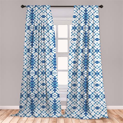 Ethnic Curtains 2 Panels Set Hippie Design Inspired By Culture Grunge Folk And Geometric Motif