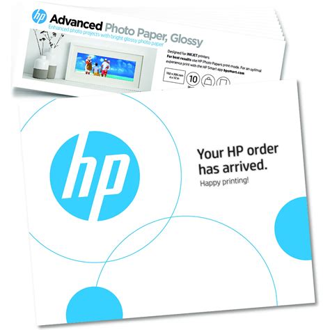 HP Advanced Photo Paper Glossy 65 Lb 4 X 12 In 101 X 305 Mm 10