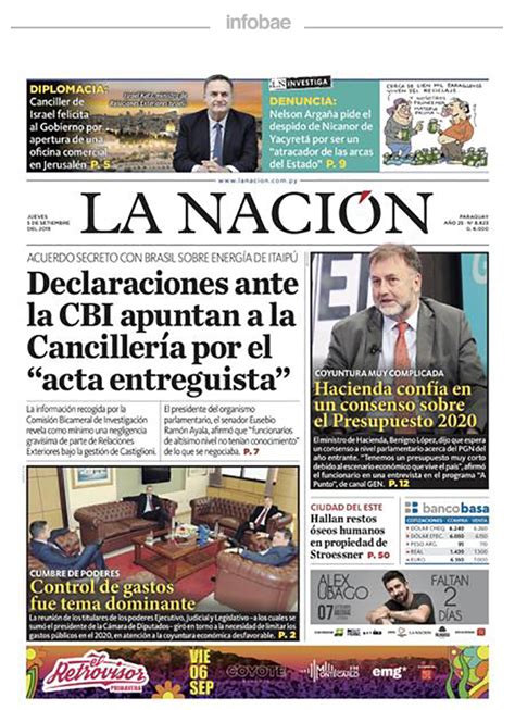 La Nacion Paraguay 5 De Septiembre De 2019 Infobae