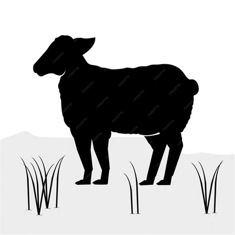 Premium Vector | Hand drawn sheep silhouette