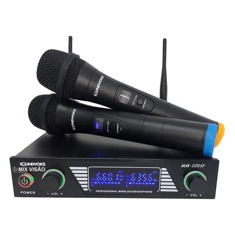 Microfone Sem Fio Duplo Uhf Digital Soundvoice Mm Sf Rck Audio