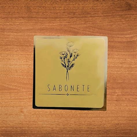 Adesivo Sabonete Nude Ref 2356 Hot Stamping 4x4cm 20 Unidades