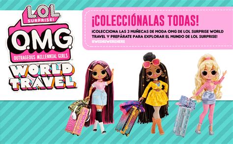 L O L Surprise OMG World Travel Muñeca de Moda City Babe con 15 sorpresas Que Incluyen