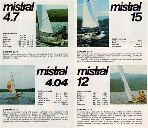 Mistral 1980s Brochure Sailinfo I