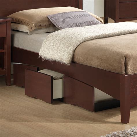 Wadsworth Wood Bed Twin Full Dark Bamboo Taf Furniture