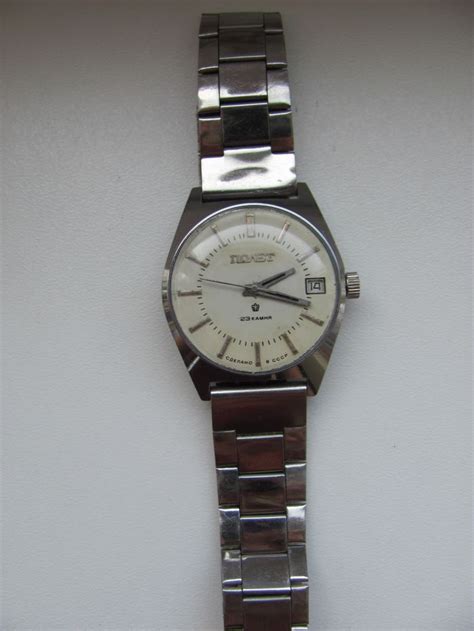 Vintage Soviet Mechanical Steel Men S Wrist Watch POLJOT USSR 2614 EBay