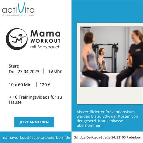 ActiVita Paderborn Aktuelles MamaWorkout Neue Kursreihe