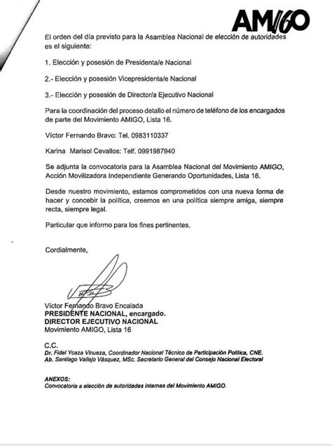 Convocatoria A Elecciones Internas De Autoridades Nacionales Del