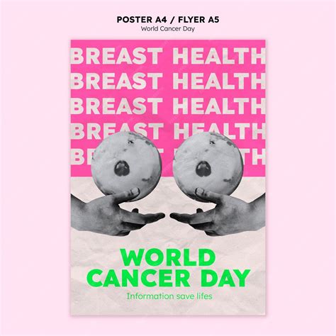 Free PSD | World cancer day poster template