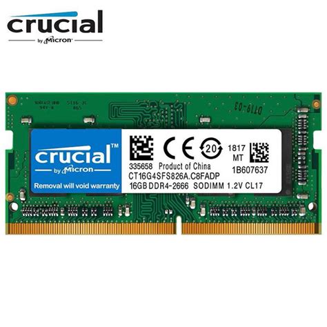 Модуль оперативной памяти Crucial Ноутбук 16 ГБ 2666 МГц DDR4 SODIMM ...