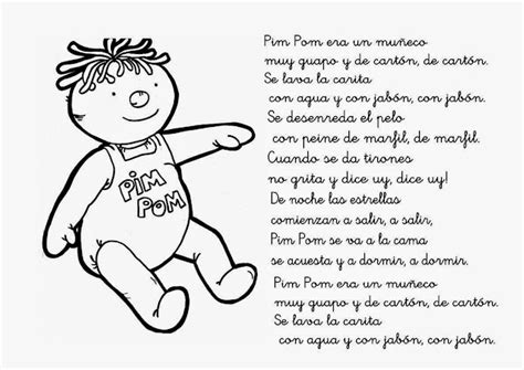 Letra De La Canci N Pin Pon Jugar Y Colorear