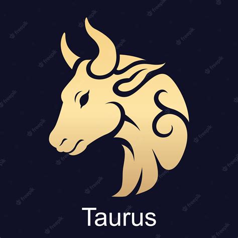 Premium Vector | Taurus symbol of zodiac sign in luxury gold style