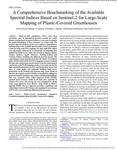 Pdf A Comprehensive Benchmarking Of The Available Spectral Indices