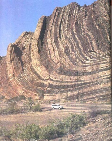 Excellent example of a geological fold, from the mountains of Namibia : r/geology