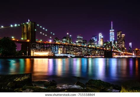 17,129 Brooklyn Bridge At Night Stock Photos, Images & Photography ...